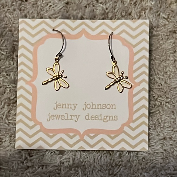 Jenny Johnson Jewerly Designs Jewelry - Ball tip earrings 14kg Dragon Fly Earrings